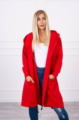 Cape with a hood oversize red