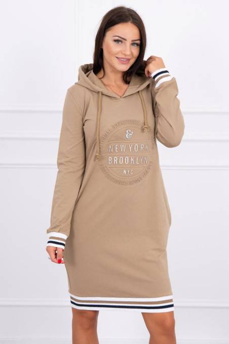 Brown hooded dress KES-15794-62095