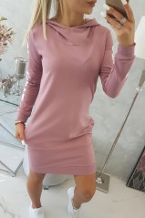 Pink dress with hood KES-15796-62072