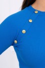 Blue blouse with 3/4 sleeves KES-15954-5197
