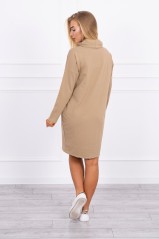 Brown dress with pockets KES-16063-0153