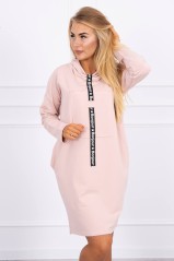 Light pink dress with pockets KES-16065-0153