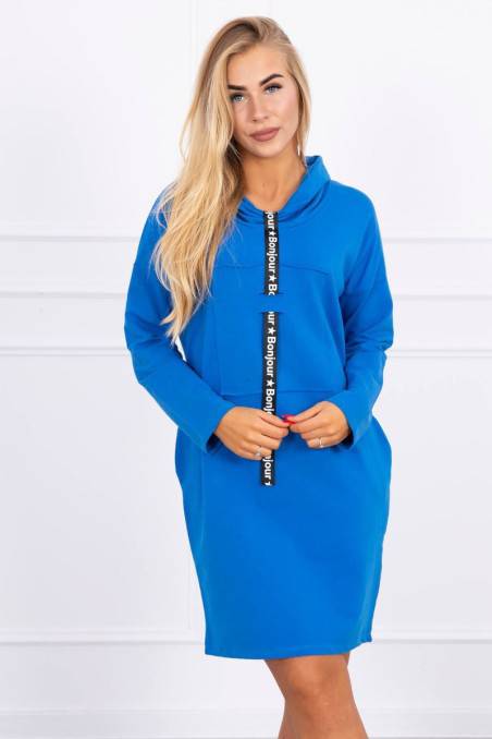 Blue dress with pockets KES-16066-0153