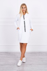 White dress with pockets KES-16067-0153