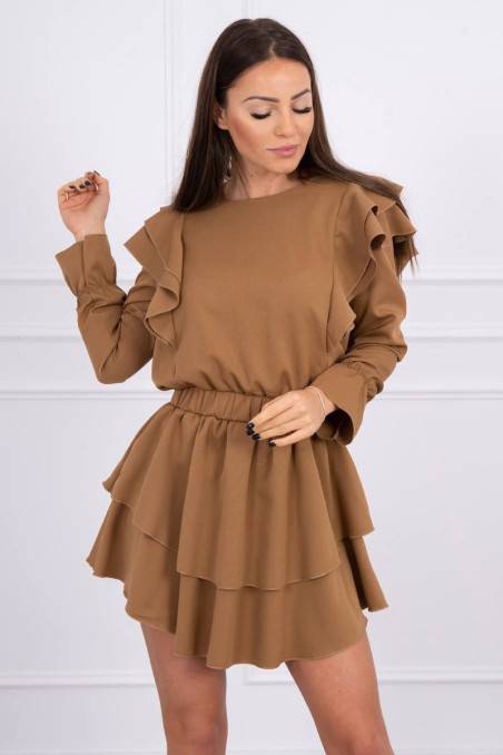 Brown elegant dress KES-16098-66047