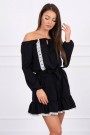 Black dress with open shoulders KES-16101-66046