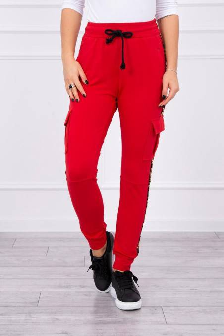 Pants cargo red