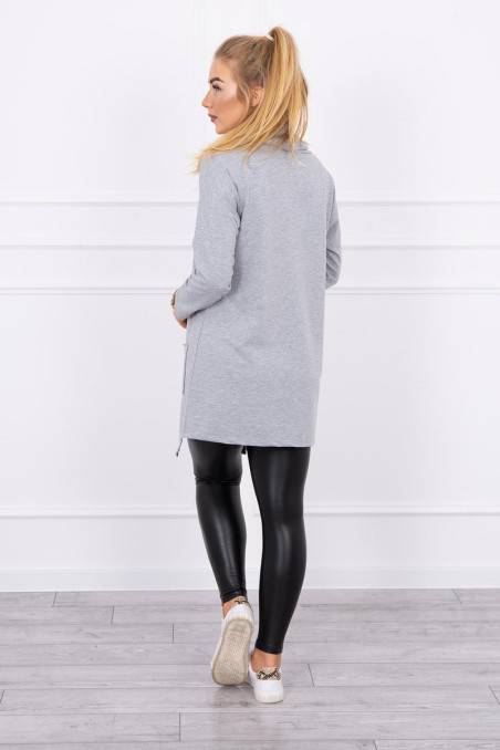 Tunic with envelope front gray