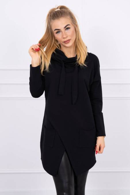 Tunic with envelope front black