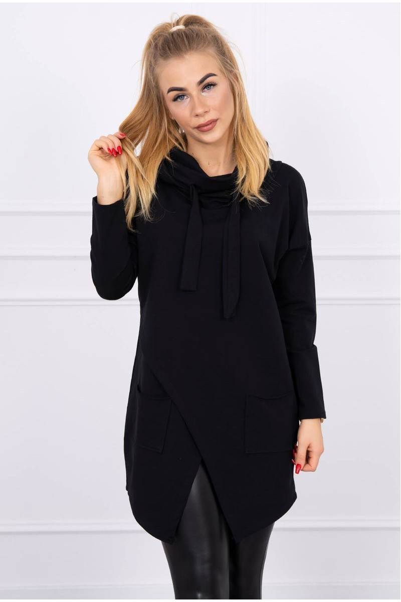 Tunic with envelope front black