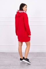 Red dress with hood KES-16418-0042