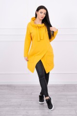 Tunic with envelope front mustard
