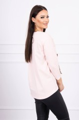 Light pink blouse with appliqué KES-16916-66791