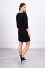 Black dress with appliqué KES-16956-66835