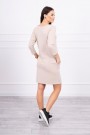 Beige dress with appliqué KES-16958-66835