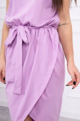 Purple dress with a belt