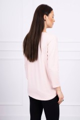 Light pink blouse with appliqué KES-16971-66795