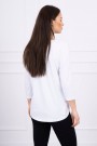 White blouse with appliqué KES-16972-66795