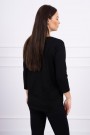 Black blouse with appliqué KES-16973-66795