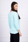 Mint color blouse with appliqué KES-17032-66823