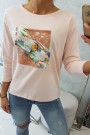 Light pink blouse with appliqué KES-17059-66798