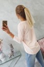 Light pink blouse with appliqué KES-17059-66798