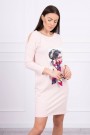 Light pink dress with appliqué KES-17079-66826