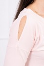 Light pink dress with appliqué KES-17100-66829