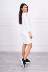 Cream dress with appliqué KES-17105-66829