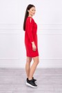 Red dress with appliqué KES-17134-66858
