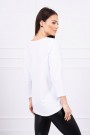 White blouse with appliqué KES-17147-66861