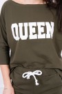 Set with Queen print khaki