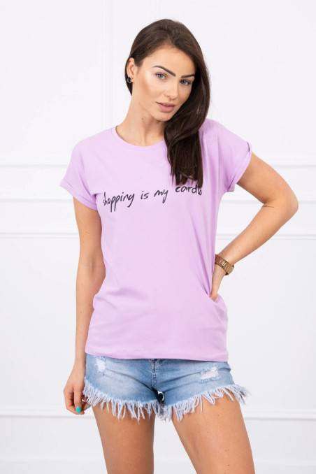 Purple blouse with inscription