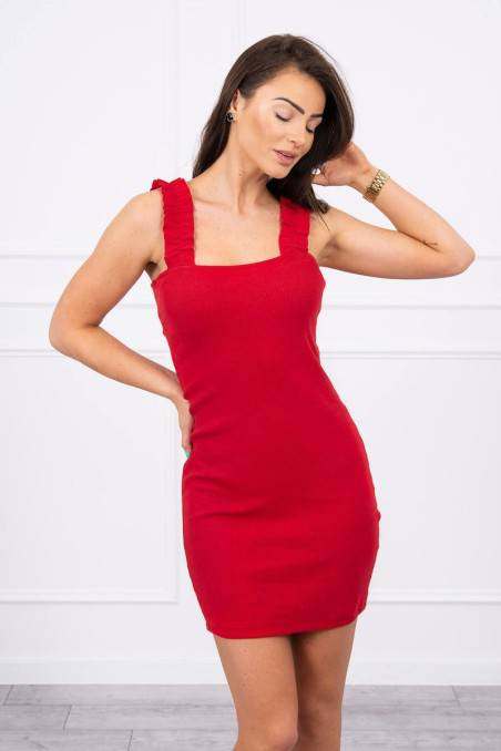 Red sleeveless dress KES-17505-9081