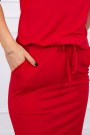 Red dress with pockets KES-17556-9074