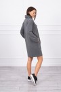 Dark gray dress with pockets KES-17682-0153