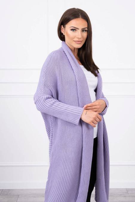 Sweater with batwing sleeve purple