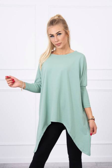 Mint color loose style blouse KES-17871-8875