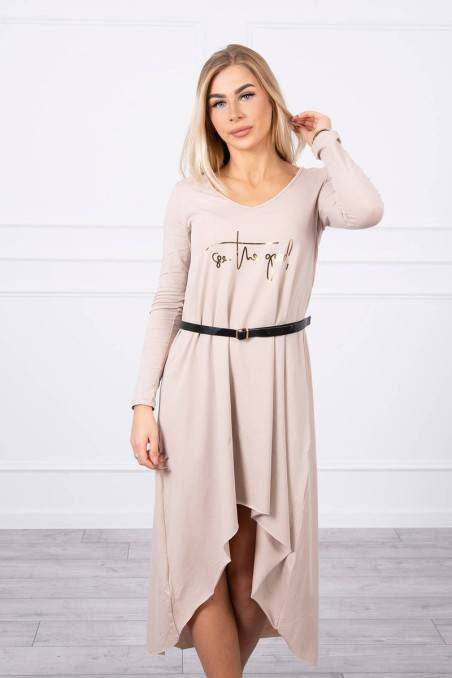 Beige stylish dress KES-18742-9160