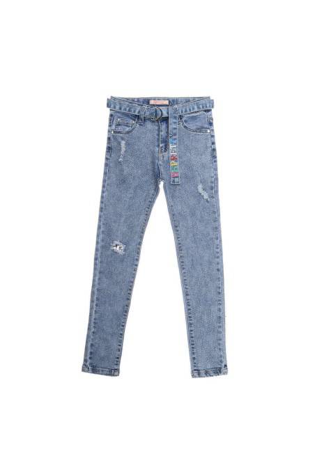 Light blue jeans for girls KL-G86341-blue
