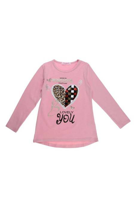 Pink blouse for a girl KL-CSQ-46073-rose