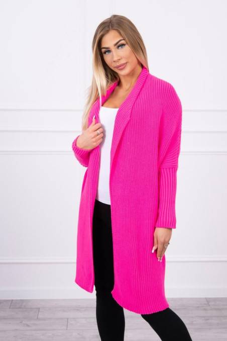 Sweater with batwing sleeve pink neon
