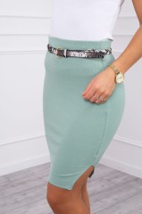 Mint color short skirt KES-20129-9085