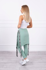 Pants/Suit with selfie lettering dark mint