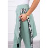 Pants/Suit with selfie lettering dark mint