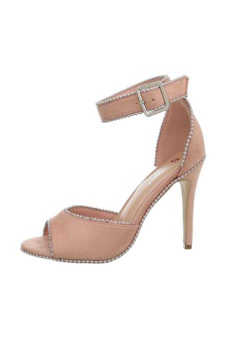 High-heeled sandals in pink color GR-GNF-24P