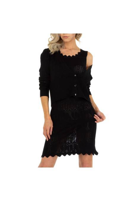 Black dress with sweater GR-G1057J