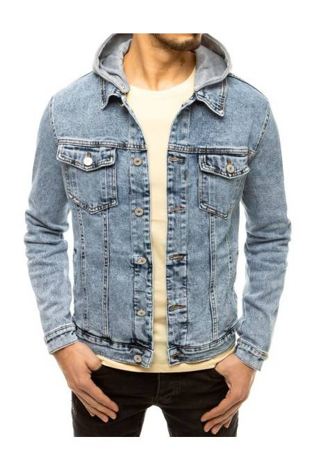 Men's denim jacket with hood Dstreet