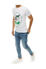 White T-shirt for men with inscriptions Dstreet DS-rx4154