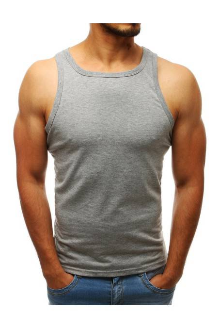 Dstreet DS-rx3587 Simple Gray Sleeveless T-Shirt For Men